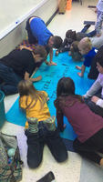 Mrs. R. Watson's class Making a Veterans Day poster and cards