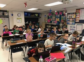Mrs. Herron's class researching Ants