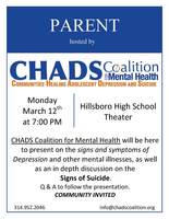 CHADS Coalition for Mental Health Information Meeting
