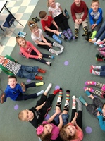 SILLY SOCK DAY IN MRS. CHARLES' CLASS