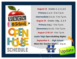 OPEN HOUSE Schedule